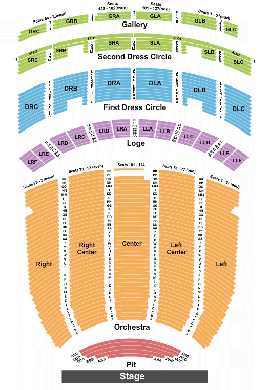 Fabulous Fox Theatre & Juliet Seating Chart